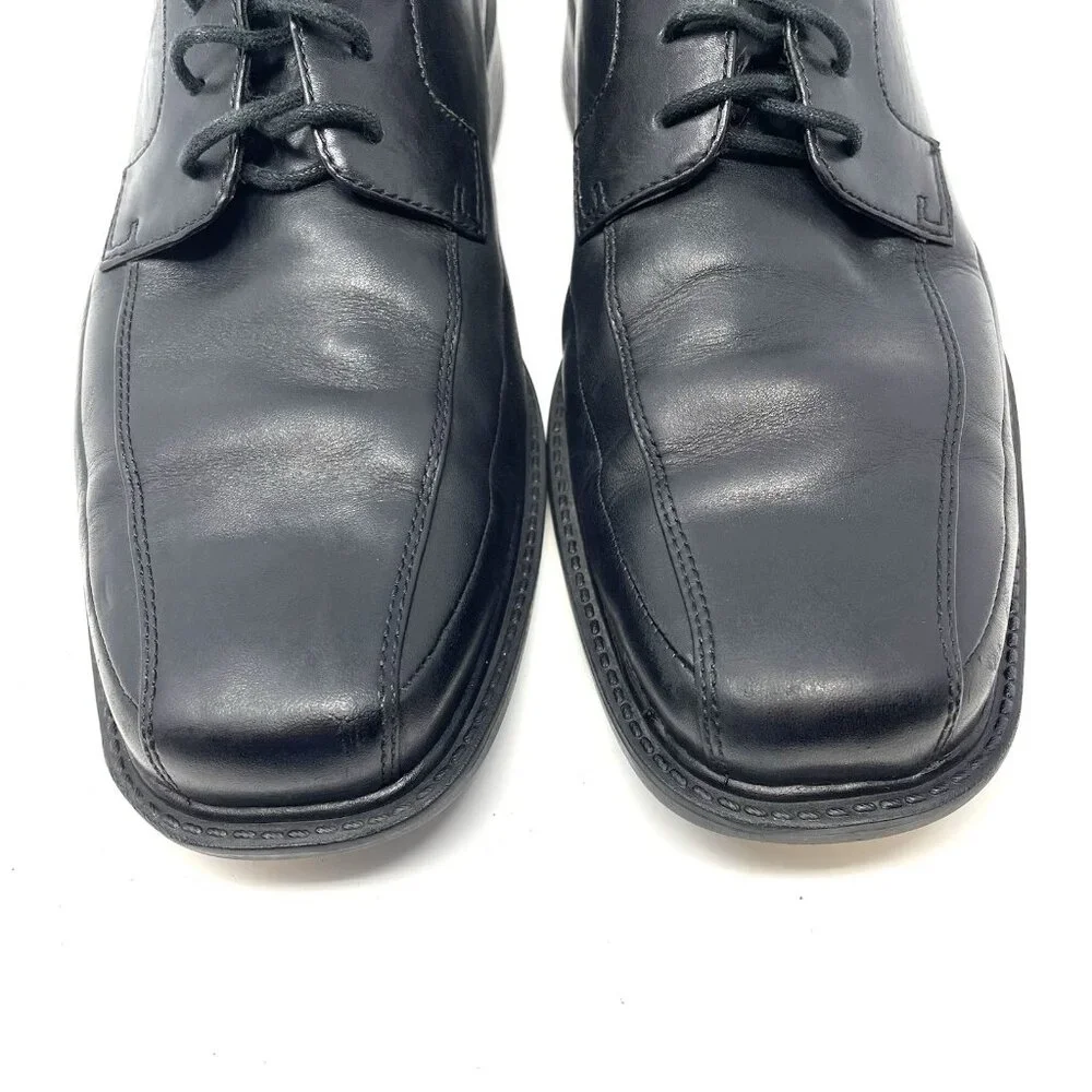 Rockport Felson Men's Shoes K70890 Black Leather Apron‎ Toe Oxford Dress 11